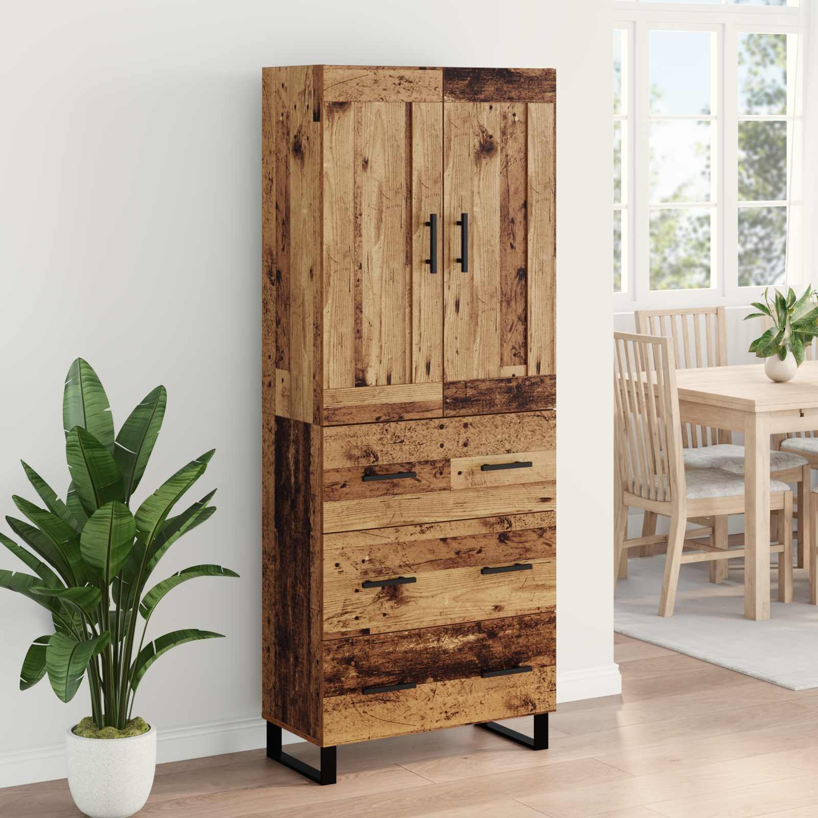 Tall cabinet Old wood 69.5 x 34 x 180 cm