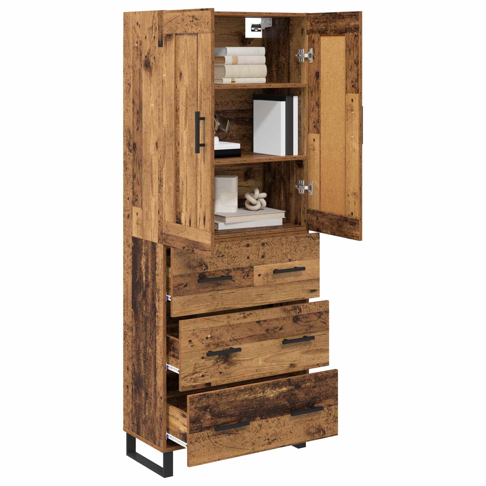 Tall cabinet Old wood 69.5 x 34 x 180 cm