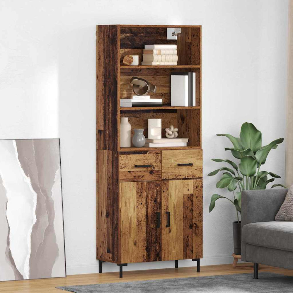 Highboard Ancient Wood 69.5 x 32.5 x 180 cm