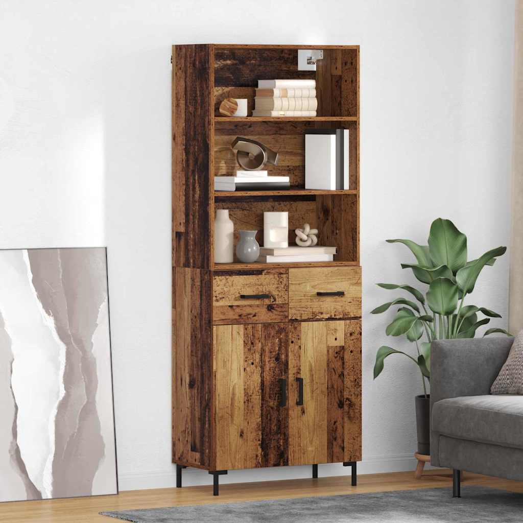Highboard Ancient Wood 69.5 x 32.5 x 180 cm