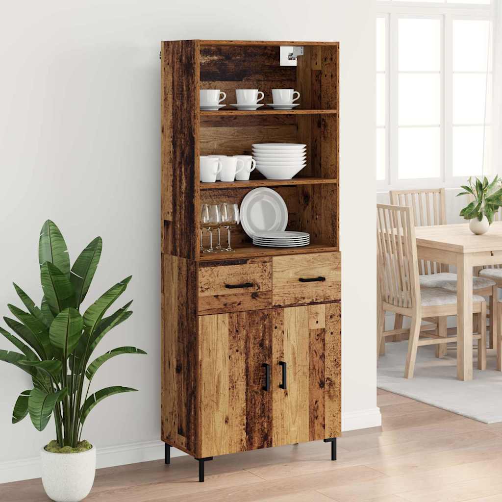 Highboard Ancient Wood 69.5 x 32.5 x 180 cm