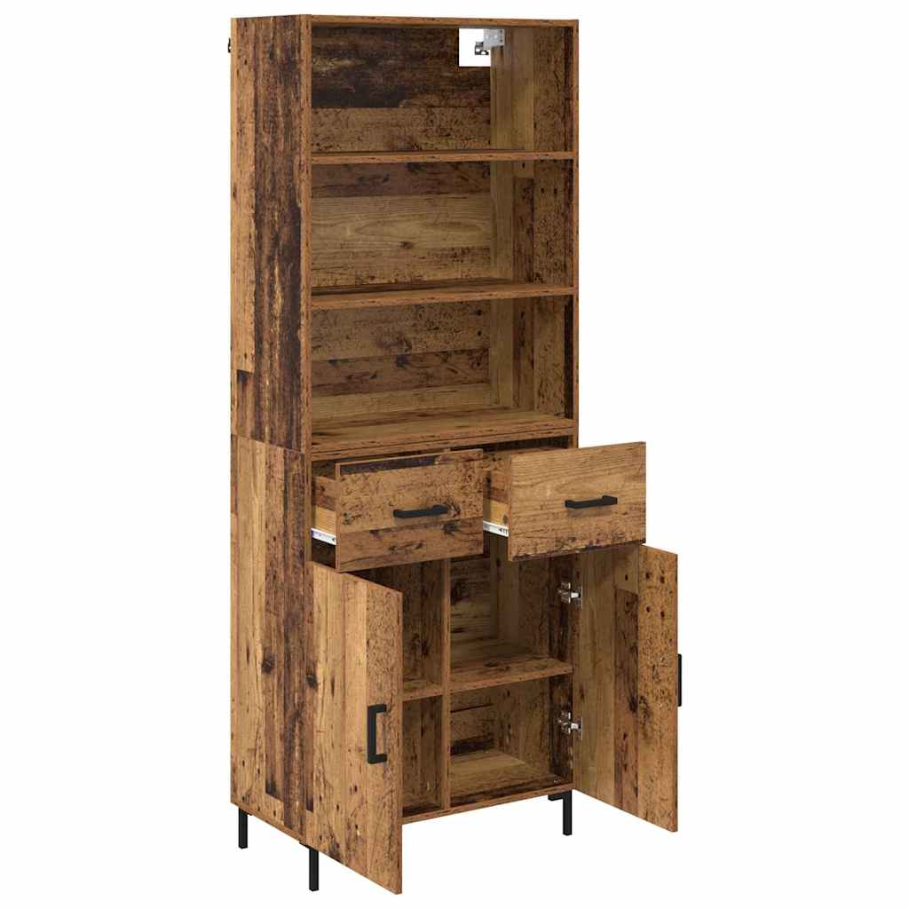 Highboard Ancient Wood 69.5 x 32.5 x 180 cm
