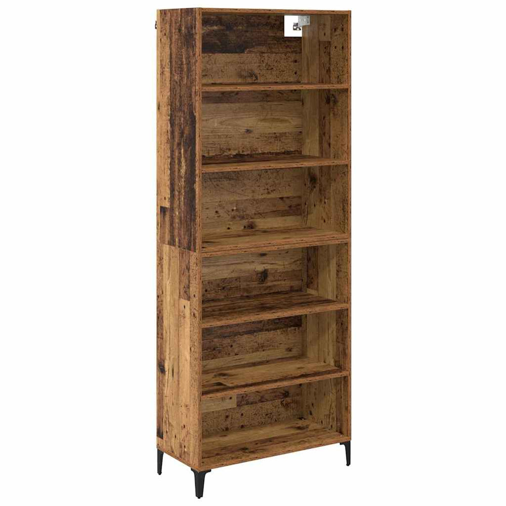 High cabinet Antique wood 69.5 x 34 x 180 cm