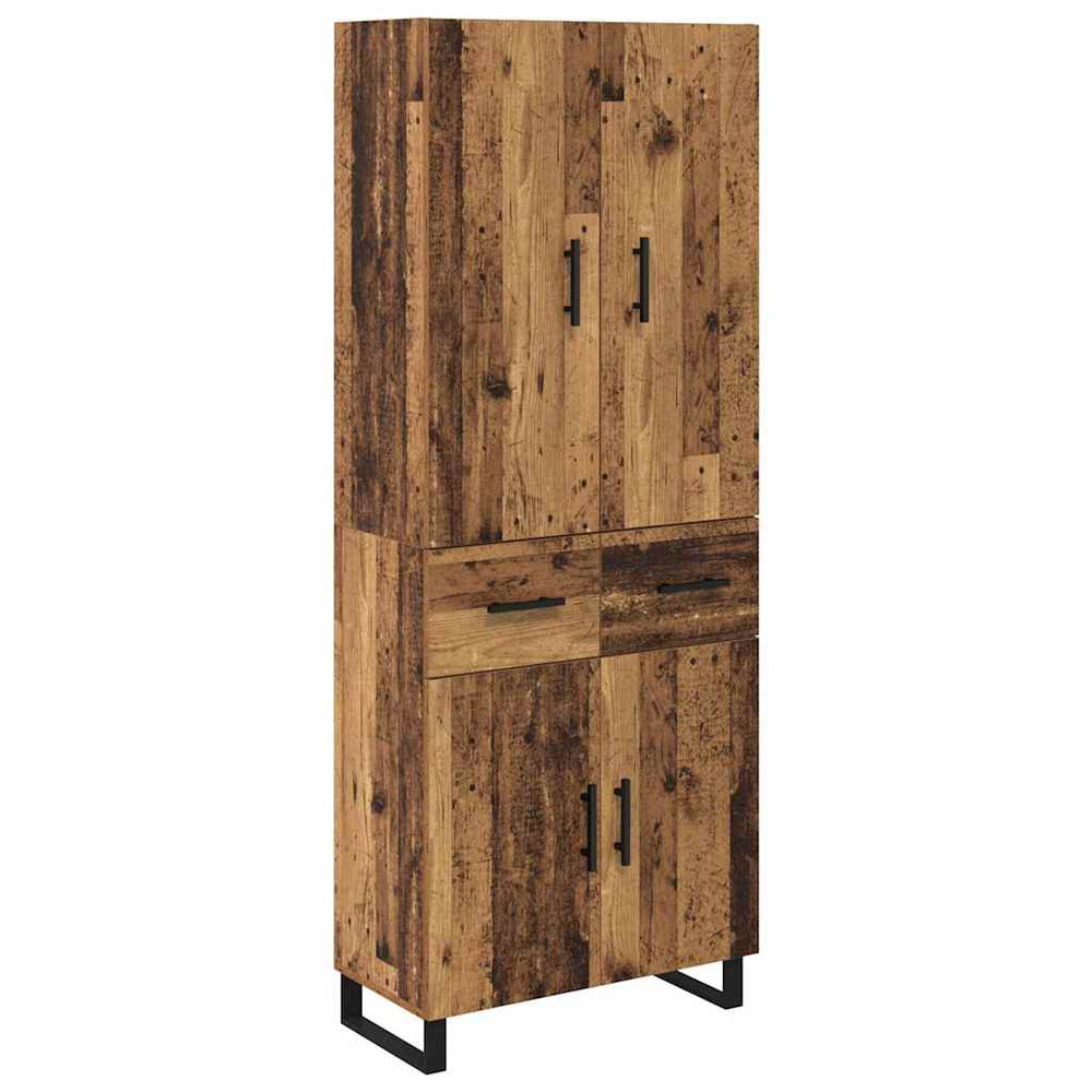Tall cabinet with 2 drawers Antique wood