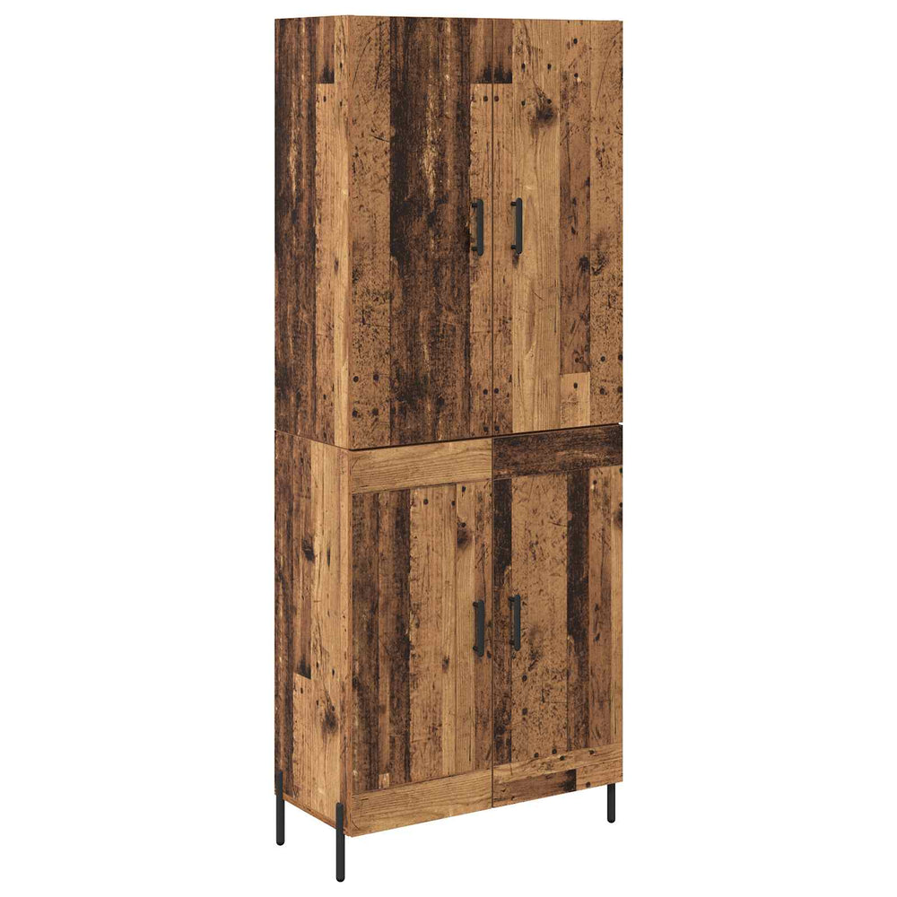 High cabinet Antique wood 69.5 x 34 x 180 cm
