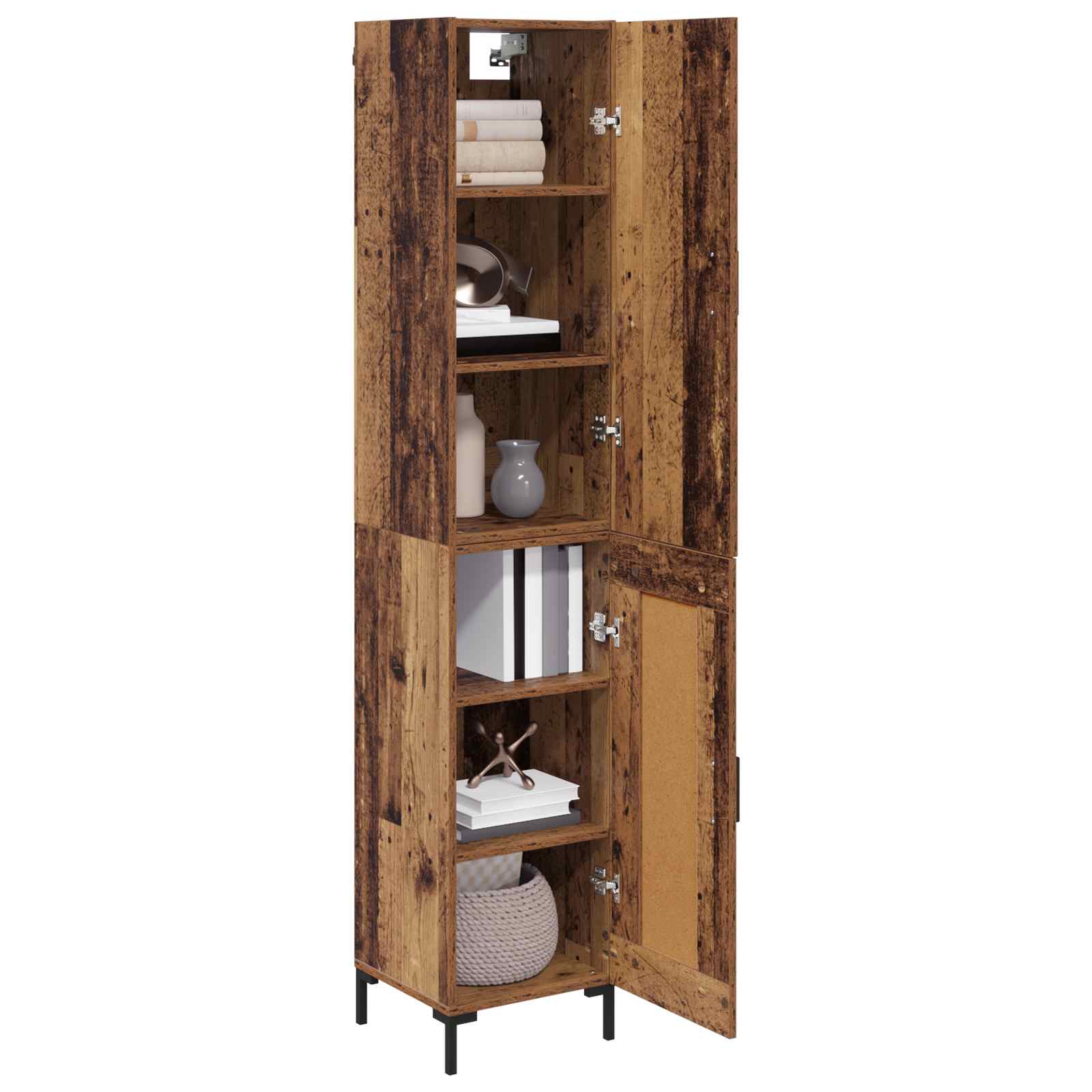 High cabinet Antique wood 69.5 x 34 x 180 cm