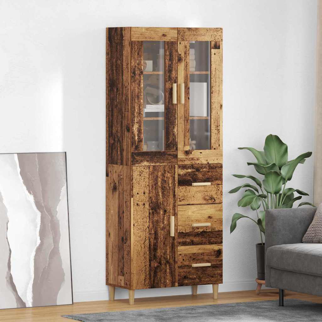 Augsts skapītis ar atvilktnēm Antīka koka 69,5 x 34 x 180 cm