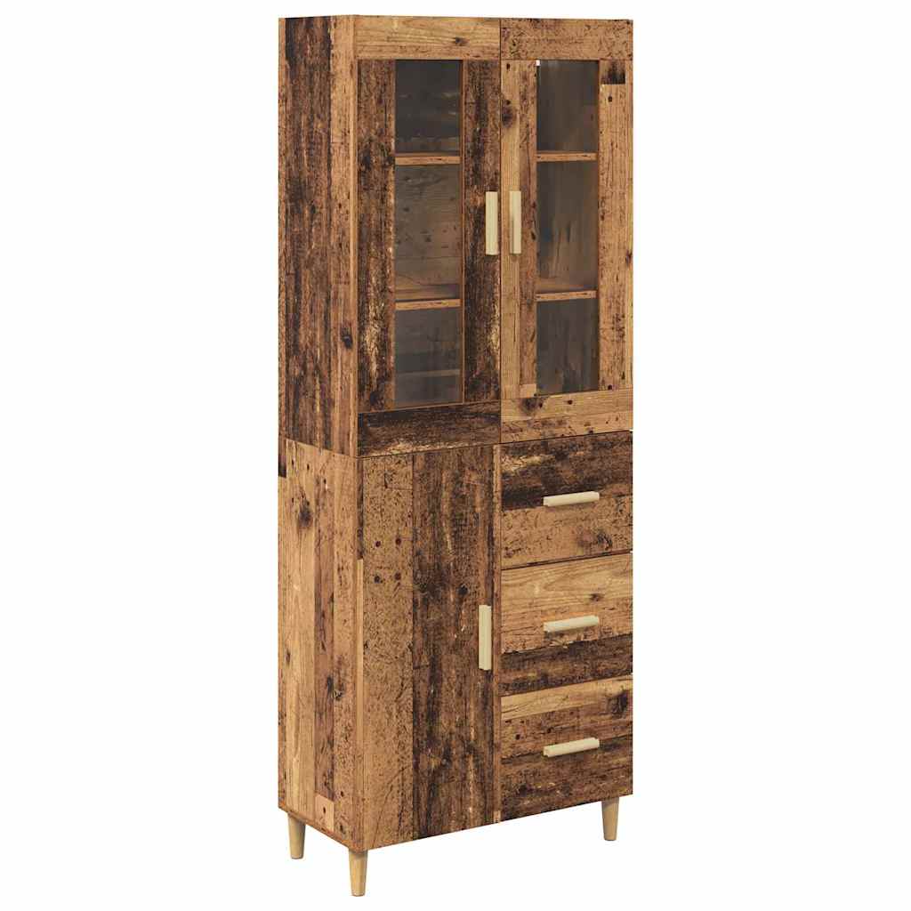 Augsts skapītis ar atvilktnēm Antīka koka 69,5 x 34 x 180 cm