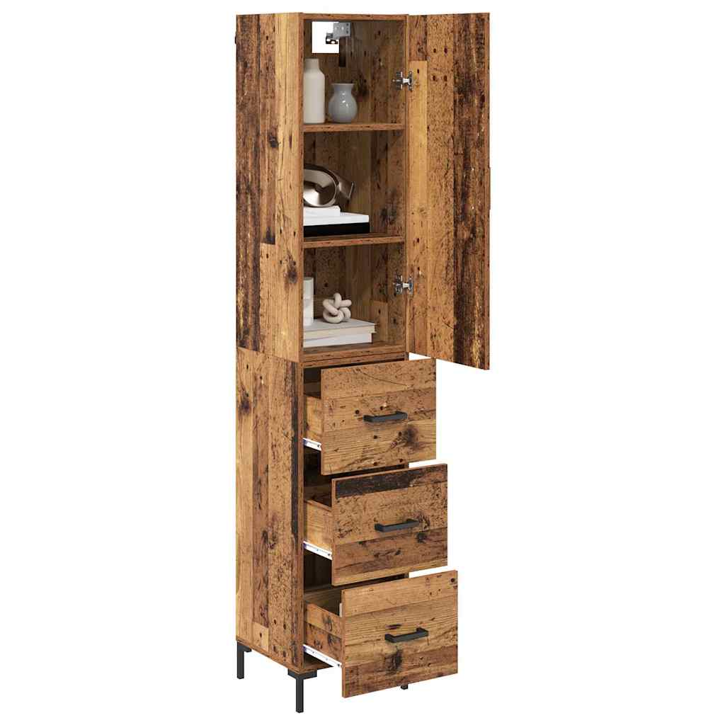Aukštas spintelė su stalčių Senovinis medis 69,5 x 34 x 180 cm