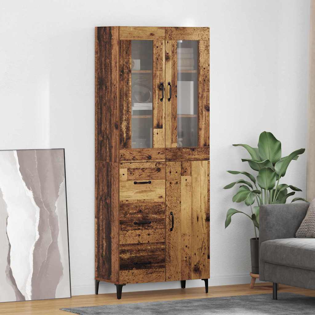 Augsts skapītis ar atvilktnēm Antīka koka 69,5 x 34 x 180 cm