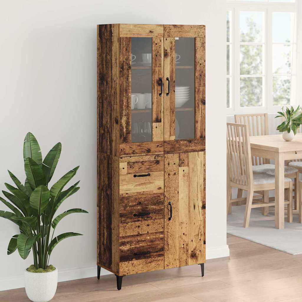 Augsts skapītis ar atvilktnēm Antīka koka 69,5 x 34 x 180 cm