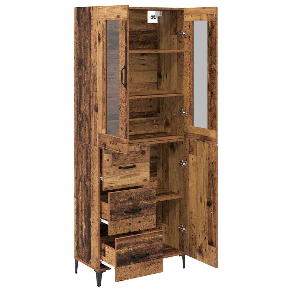 Augsts skapītis ar atvilktnēm Antīka koka 69,5 x 34 x 180 cm