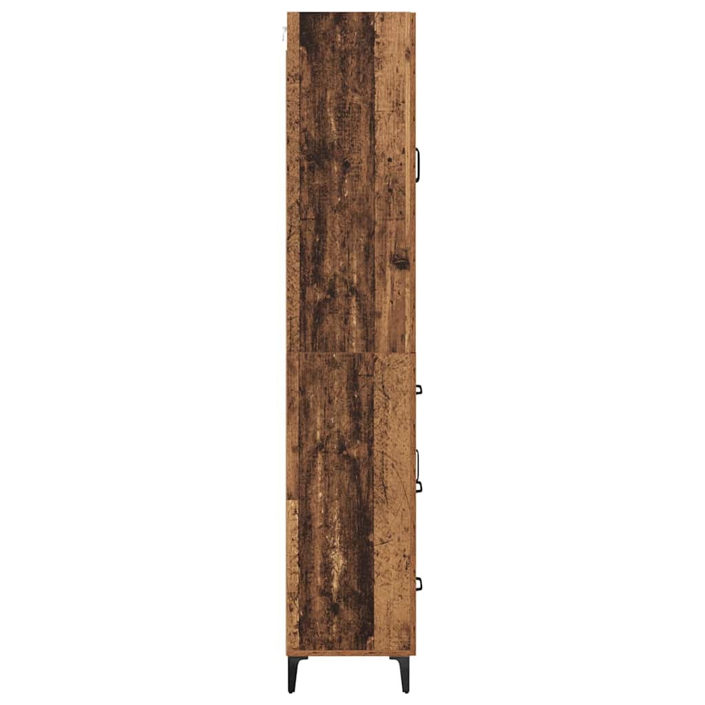 Augsts skapītis ar atvilktnēm Antīka koka 69,5 x 34 x 180 cm