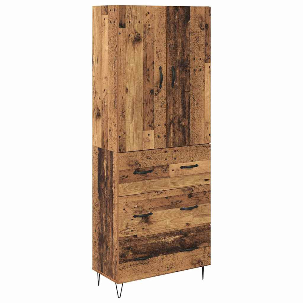 Tall cabinet with 2 drawers Antique wood
