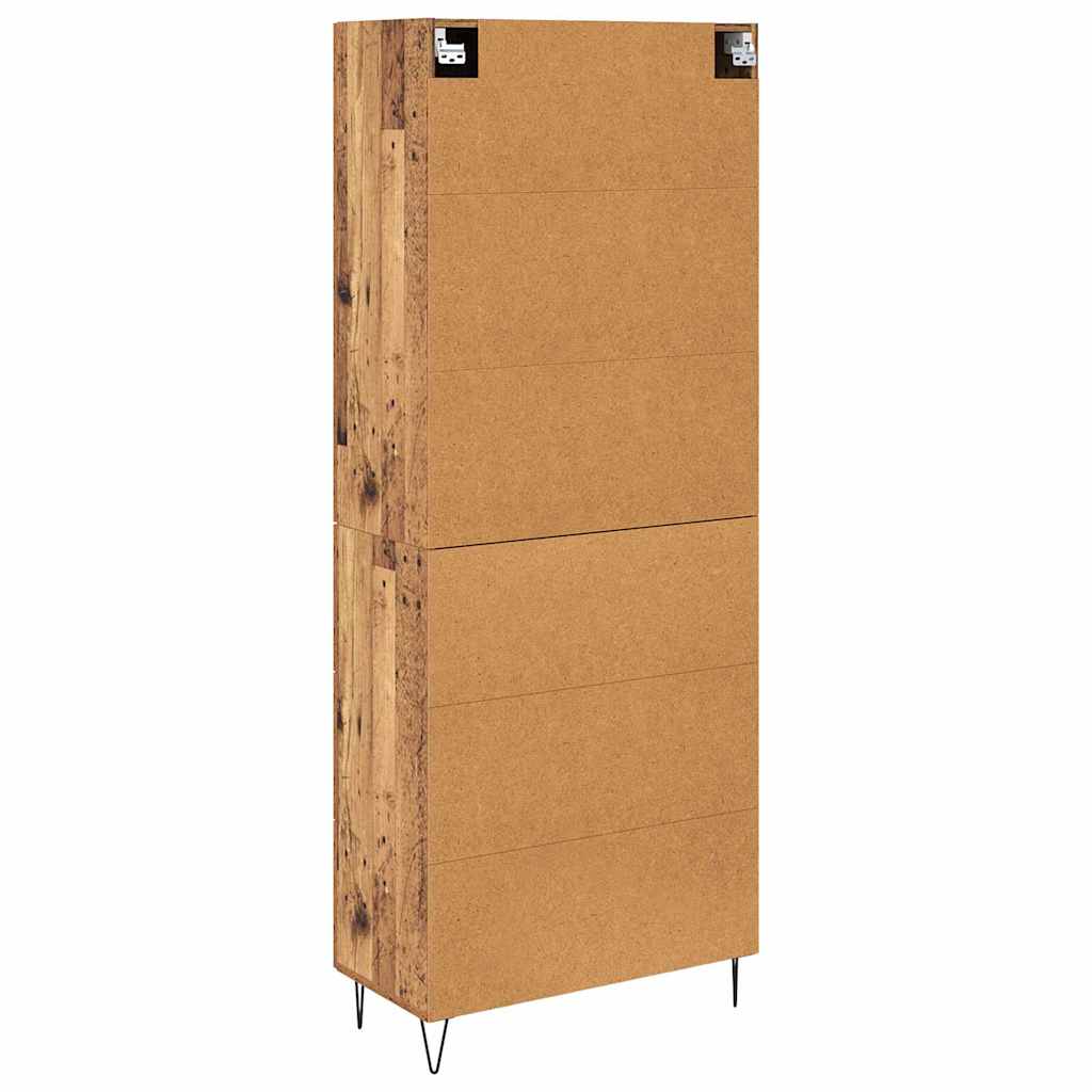 Tall cabinet with 2 drawers Antique wood