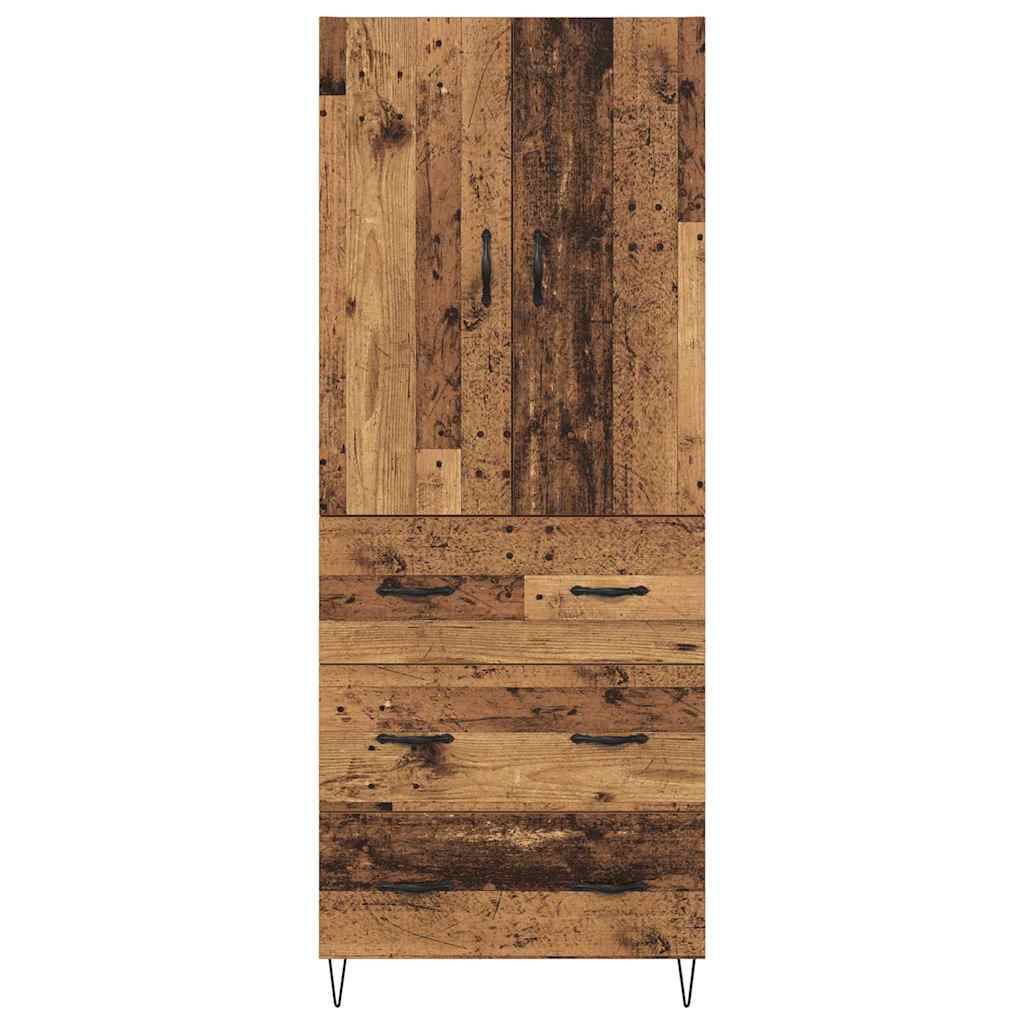 Tall cabinet with 2 drawers Antique wood