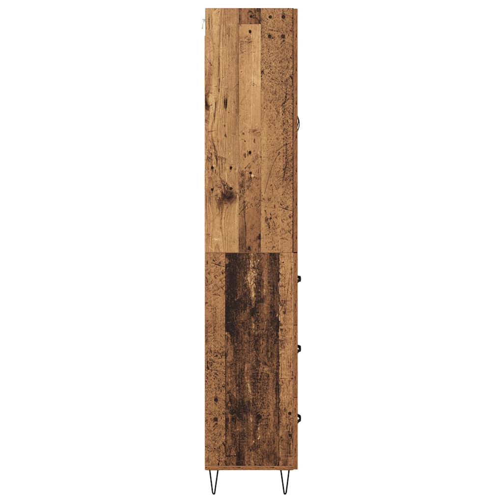 Tall cabinet with 2 drawers Antique wood