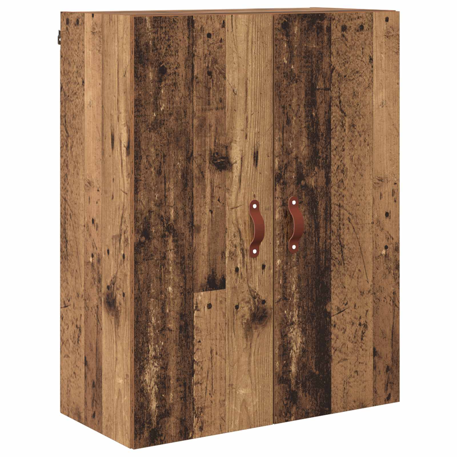 High cabinet with drawers Antique wood 69.5 x 34 x 180 cm