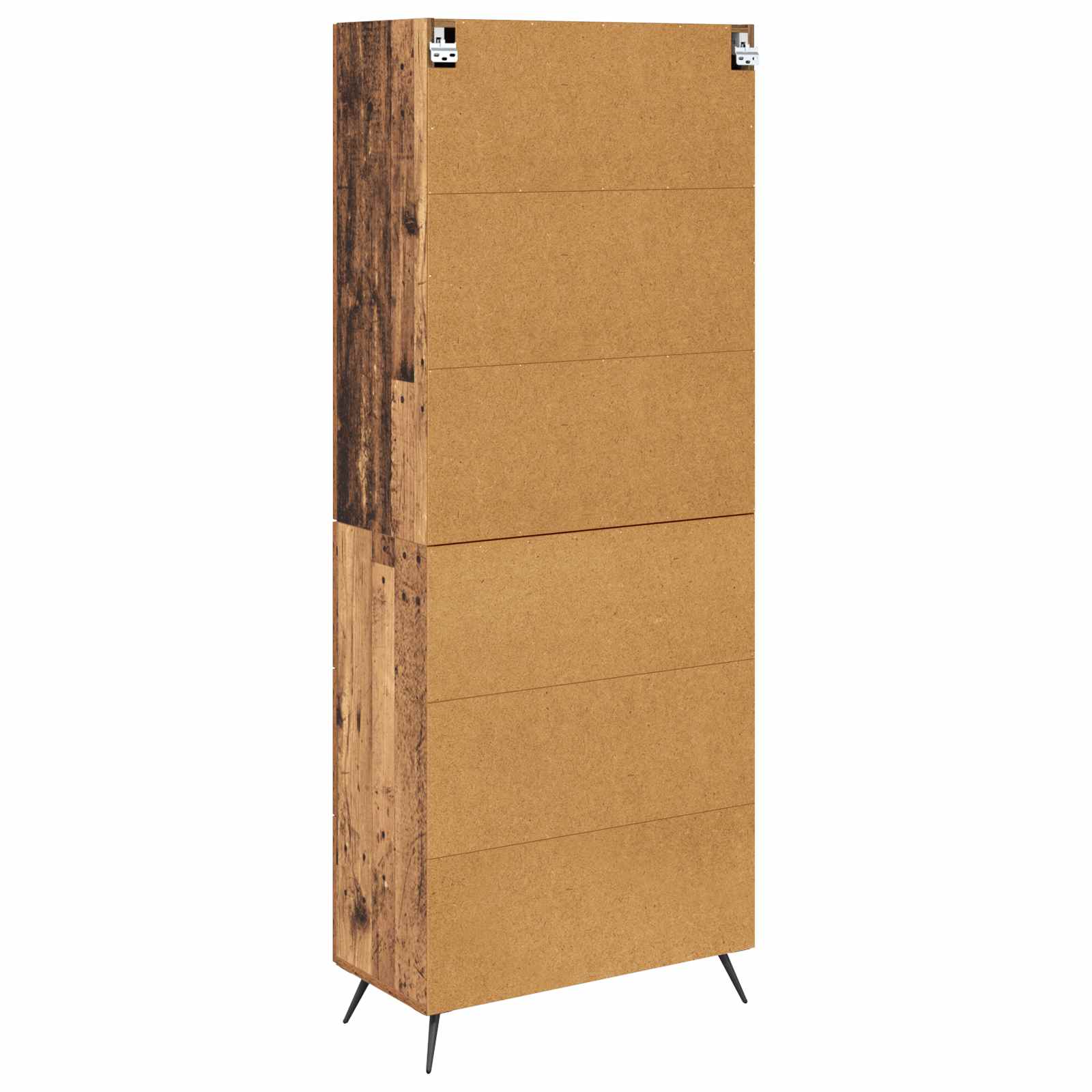 High cabinet with drawers Antique wood 69.5 x 34 x 180 cm