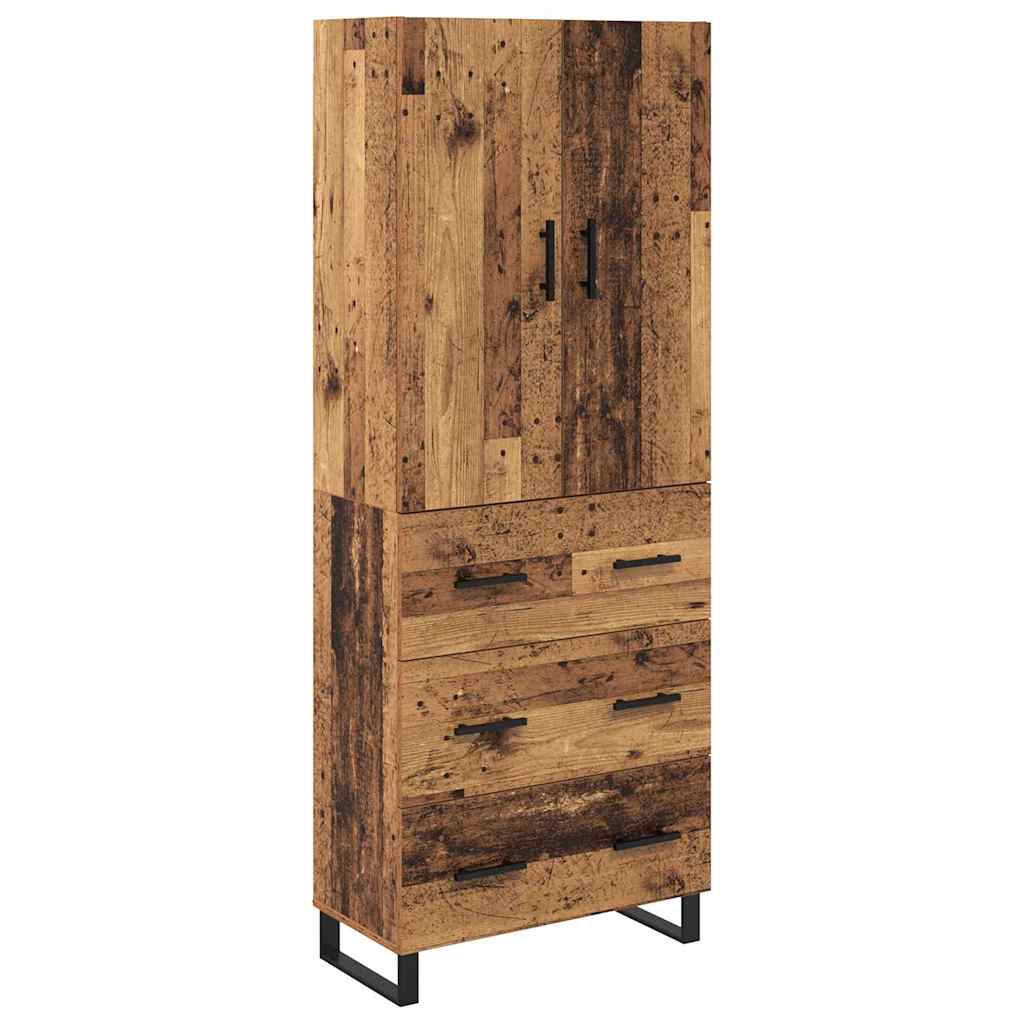 Tall cabinet with 2 drawers Antique wood