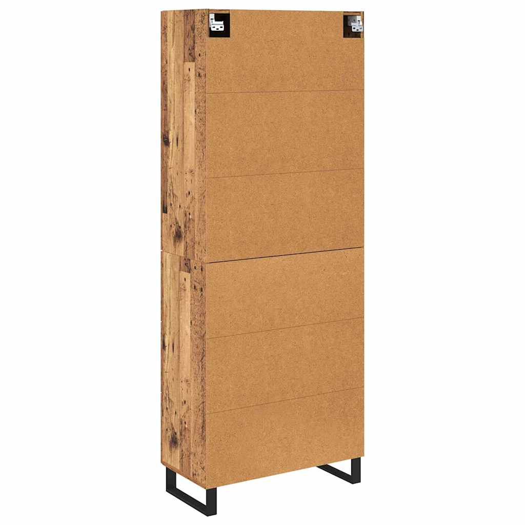 Tall cabinet with 2 drawers Antique wood
