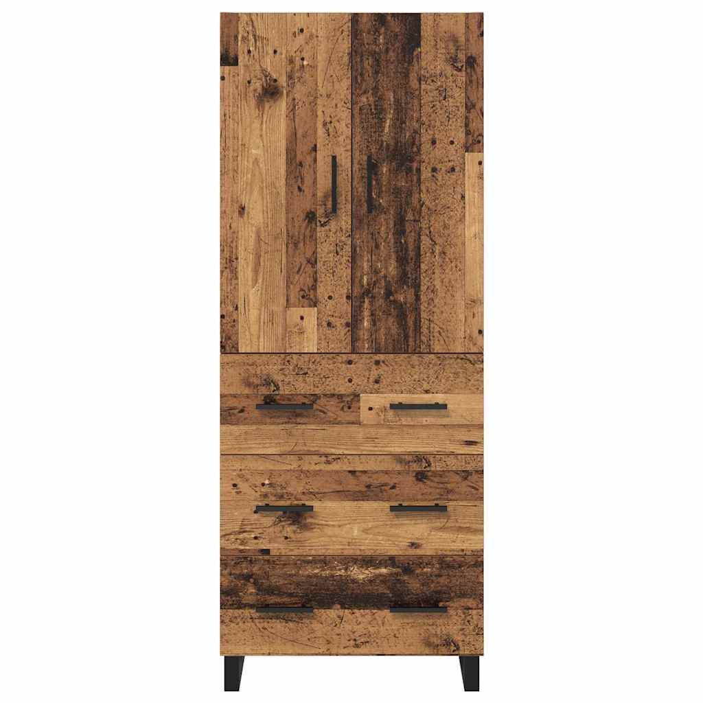Tall cabinet with 2 drawers Antique wood