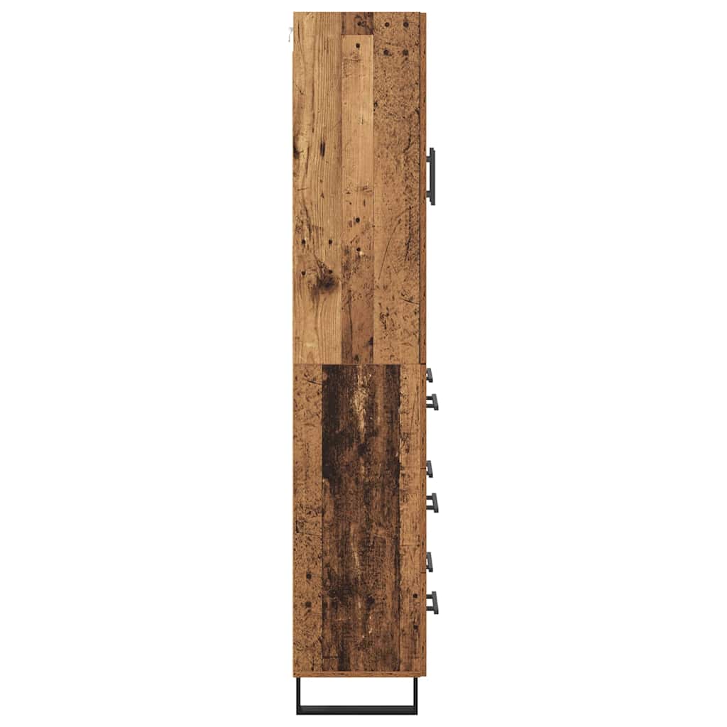Tall cabinet with 2 drawers Antique wood