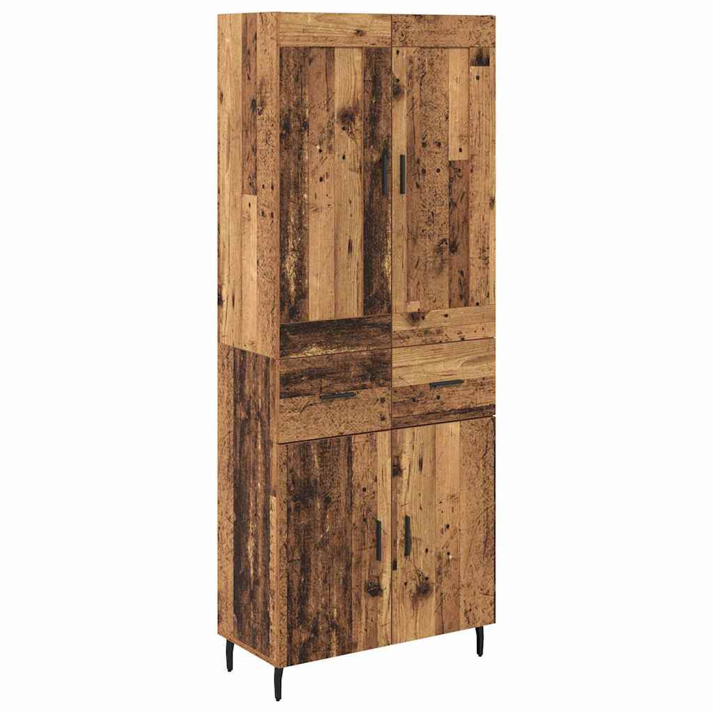 Tall cabinet with 2 drawers Antique wood