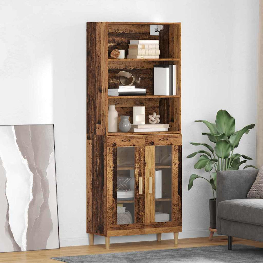 Highboard Ancient Wood 69.5 x 32.5 x 180 cm