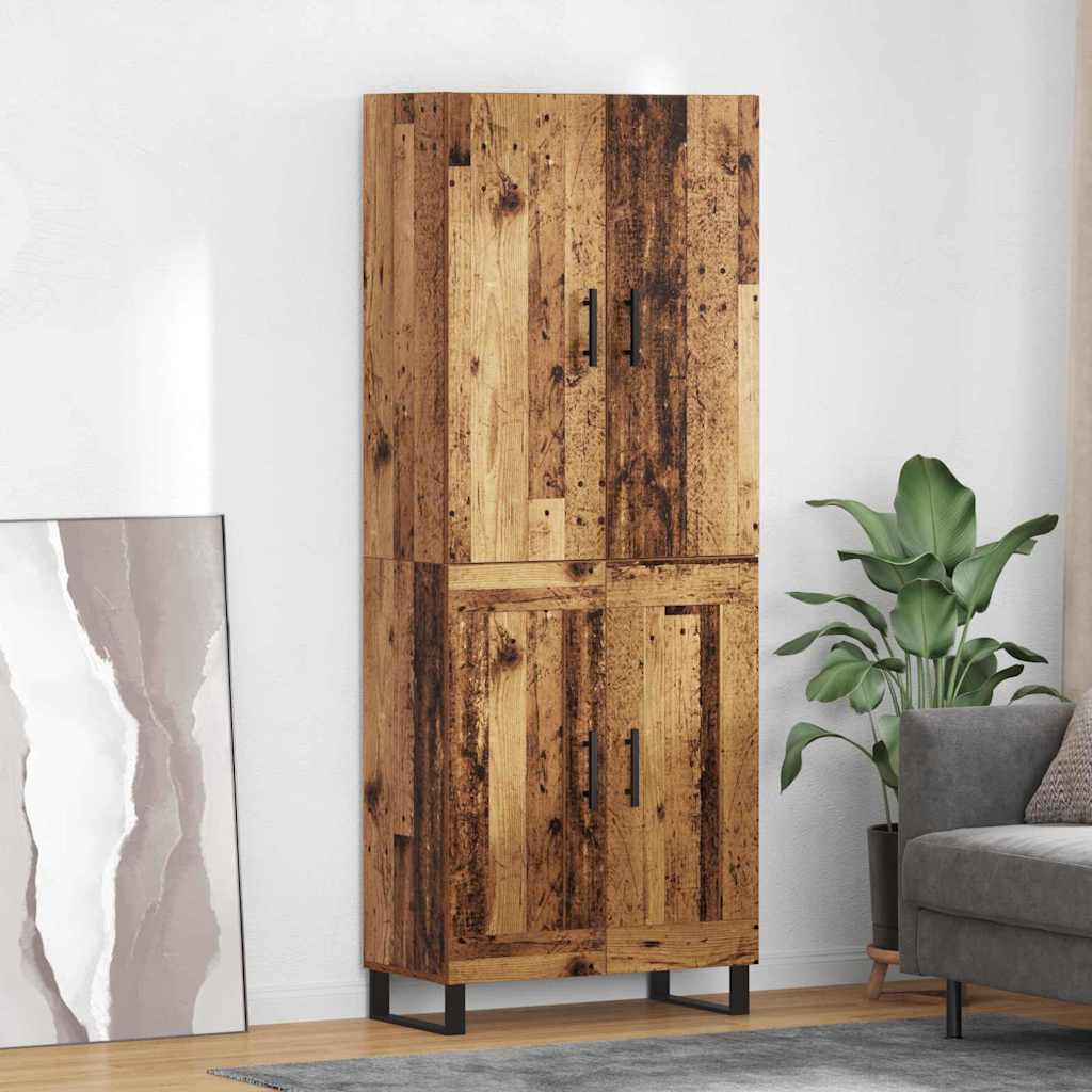 Aukštas spintelė 2 pcs Senovinis medis 69,5 x 34 x 180 cm