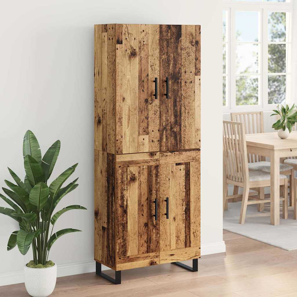 Aukštas spintelė 2 pcs Senovinis medis 69,5 x 34 x 180 cm