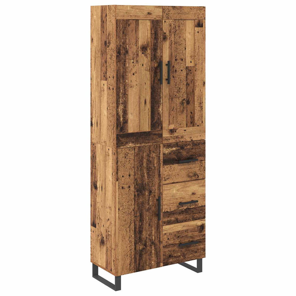 Tall cabinet with 2 drawers Antique wood