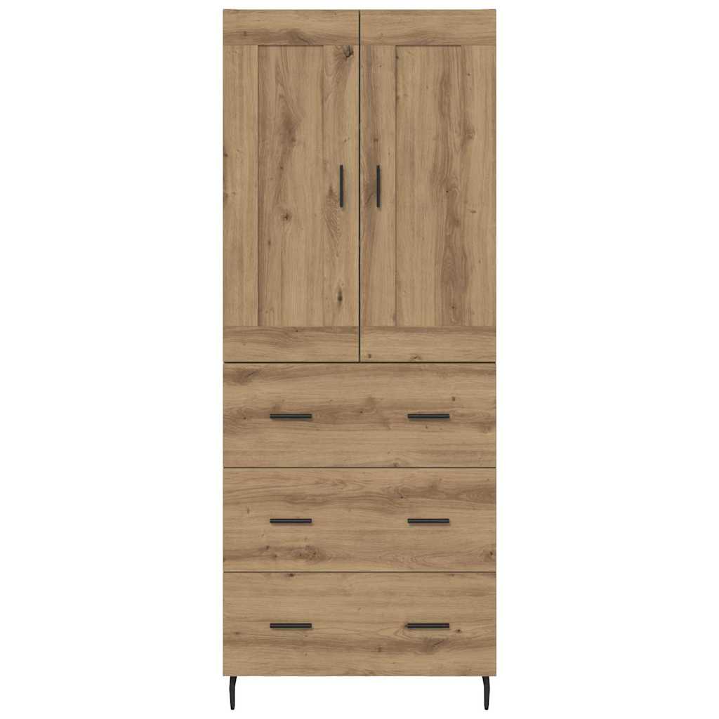 Aukštas spintelė 2 pcs Amatininkų ąžuolas 69,5 x 34 x 180 cm