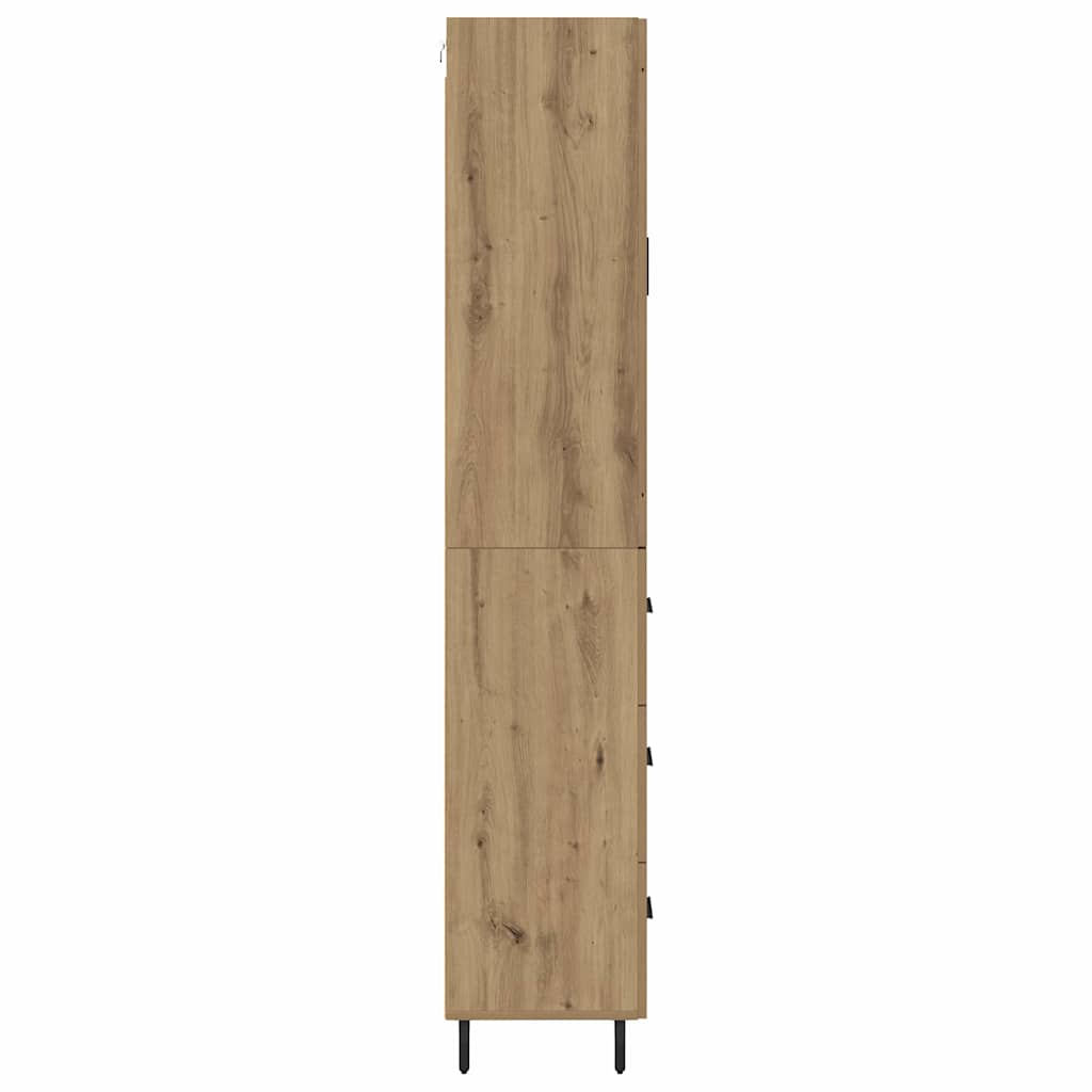 Aukštas spintelė 2 pcs Amatininkų ąžuolas 69,5 x 34 x 180 cm