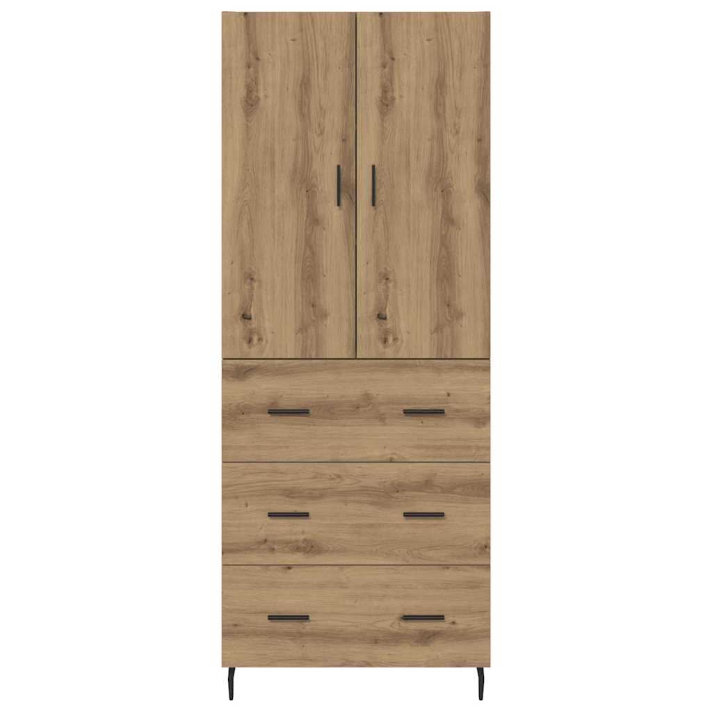 Aukštas spintelė 2 pcs Amatininkų ąžuolas 69,5 x 34 x 180 cm
