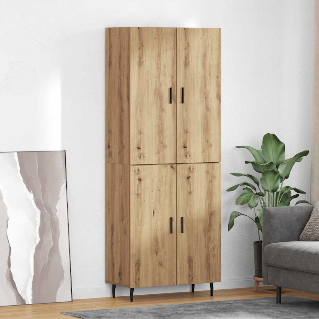 Aukštas spintelė 2 pcs Amatininkų ąžuolas 69,5 x 34 x 180 cm