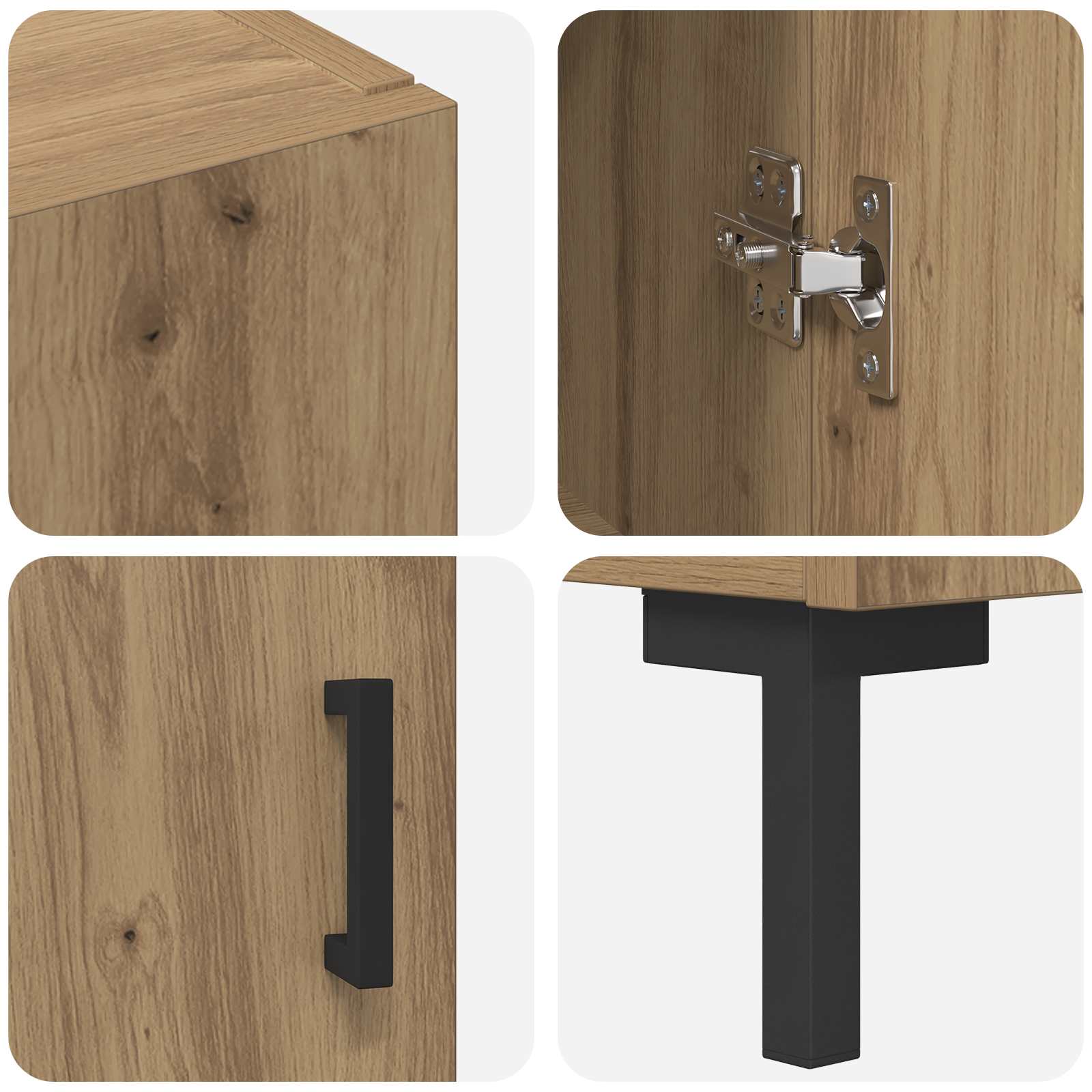 Highboard Artisan oak 69.5 x 34 x 180 cm