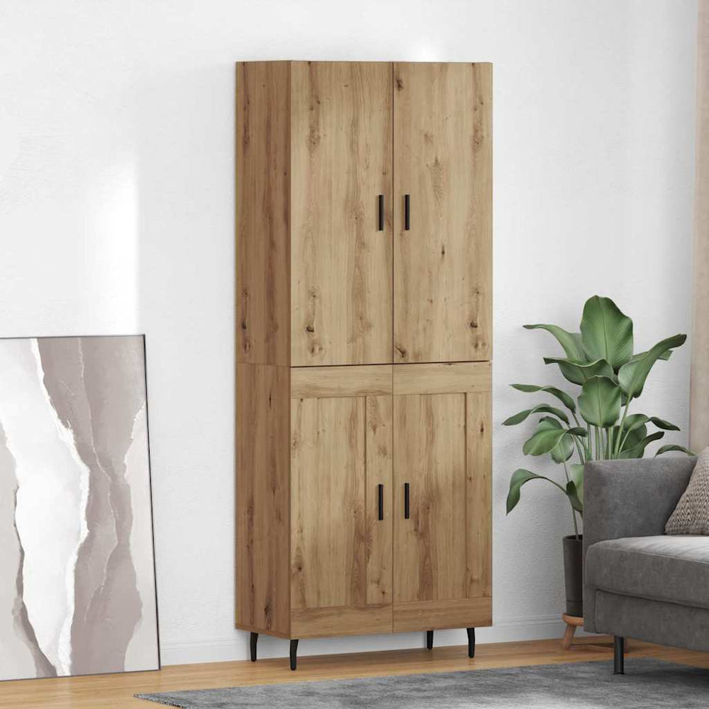 Aukštas spintelė 2 pcs Amatininkų ąžuolas 69,5 x 34 x 180 cm