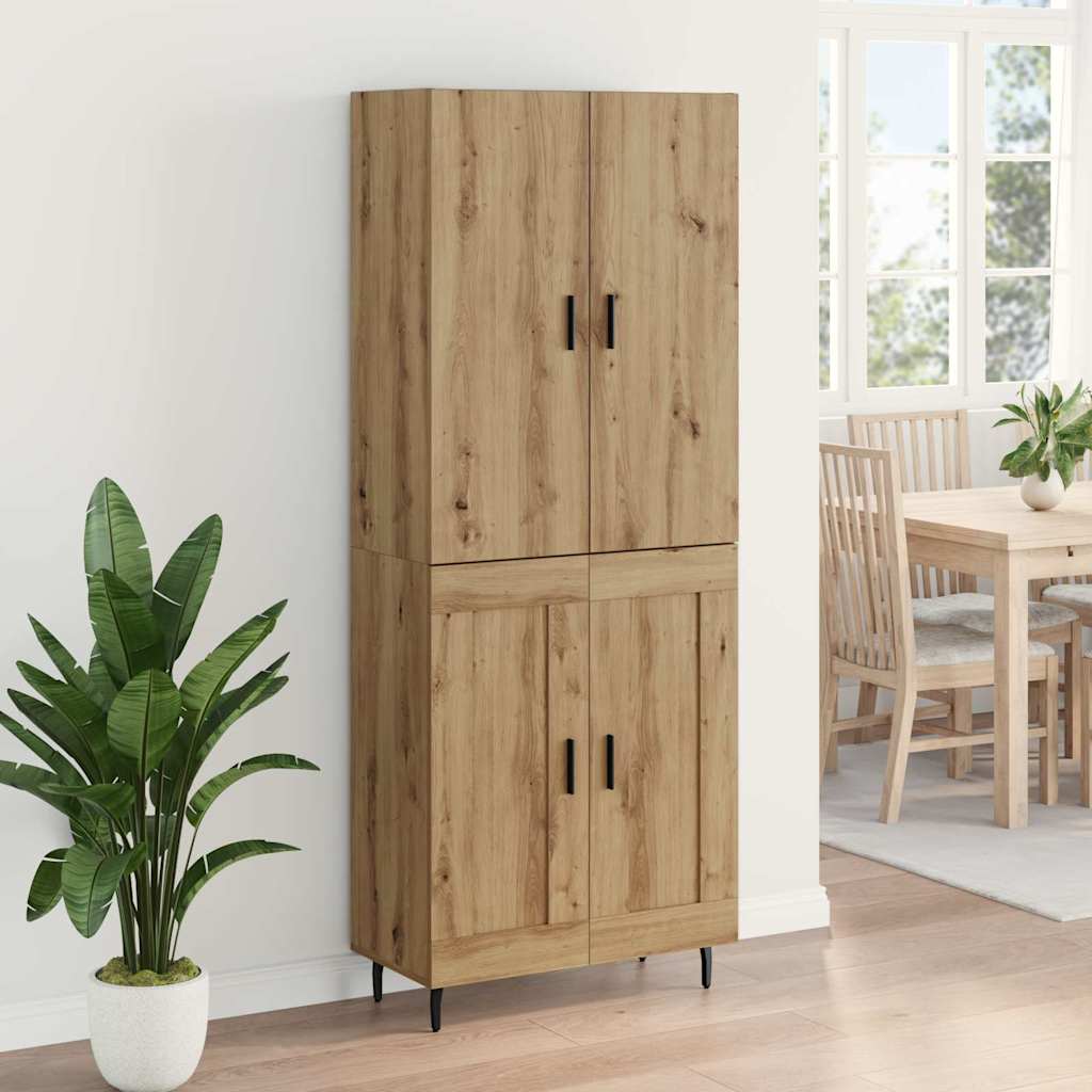 Aukštas spintelė 2 pcs Amatininkų ąžuolas 69,5 x 34 x 180 cm