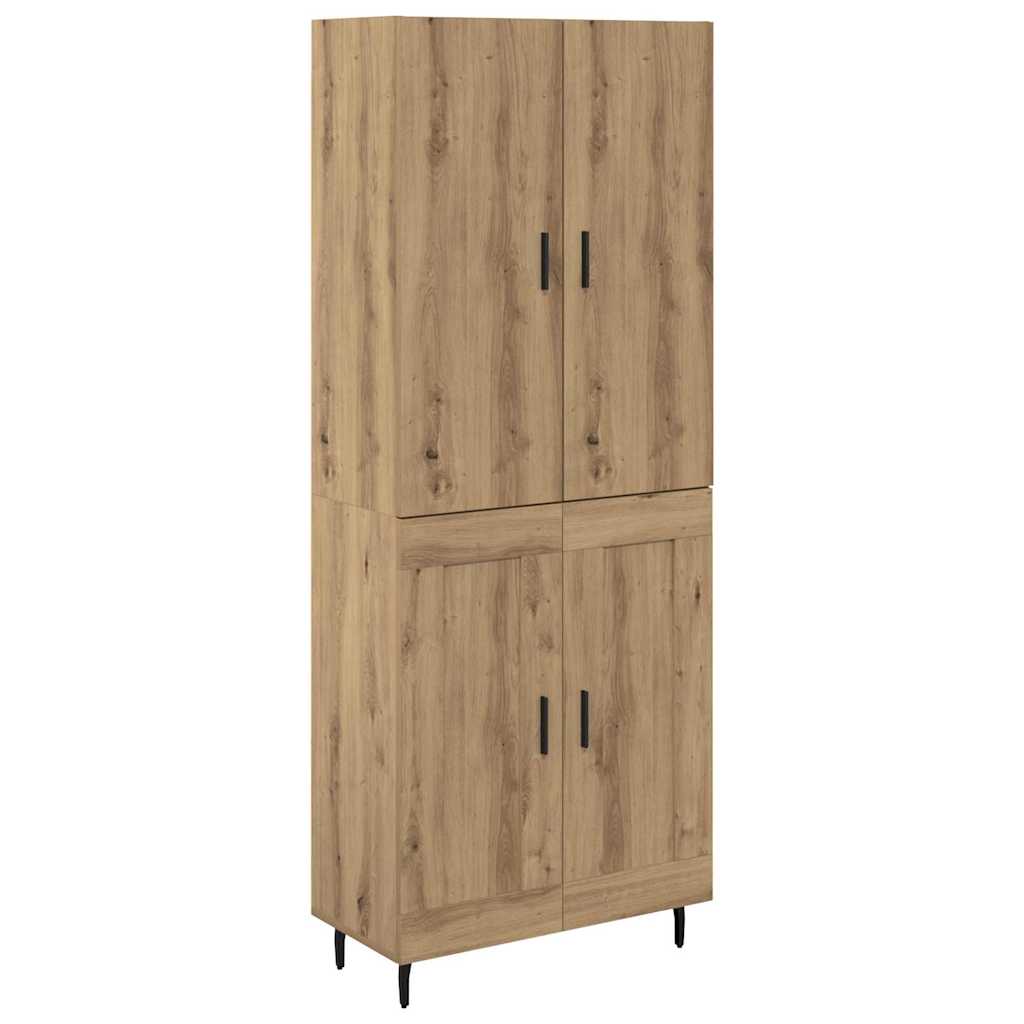 Aukštas spintelė 2 pcs Amatininkų ąžuolas 69,5 x 34 x 180 cm