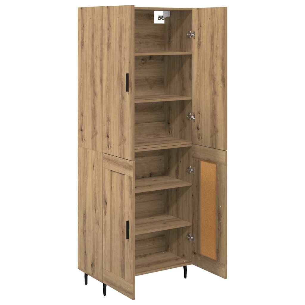 Aukštas spintelė 2 pcs Amatininkų ąžuolas 69,5 x 34 x 180 cm