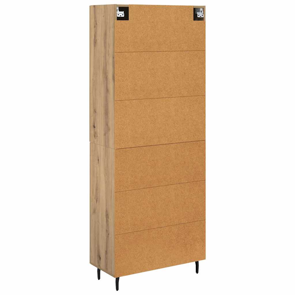Aukštas spintelė 2 pcs Amatininkų ąžuolas 69,5 x 34 x 180 cm