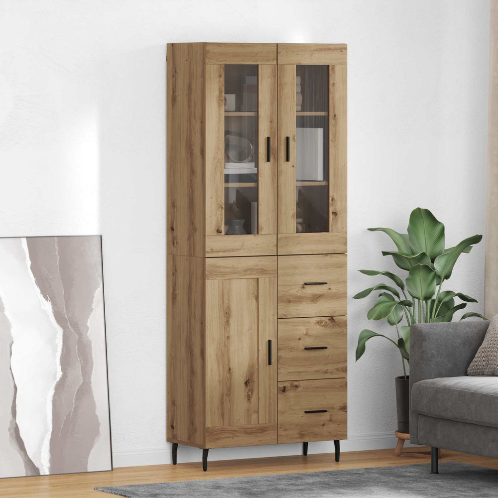 Tall chest of drawers 2 pcs Artisanal oak