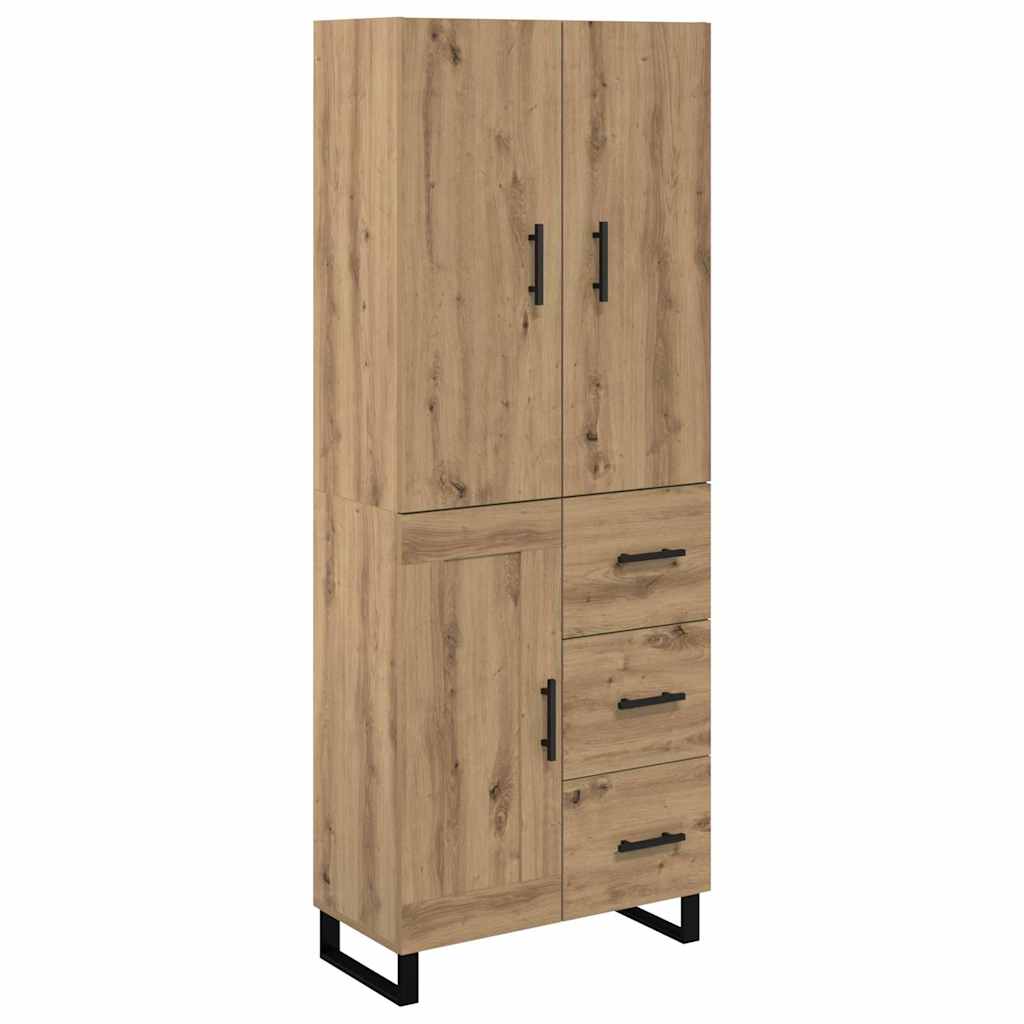 Aukštas spintelė 2 pcs Amatininkų ąžuolas 69,5 x 34 x 180 cm