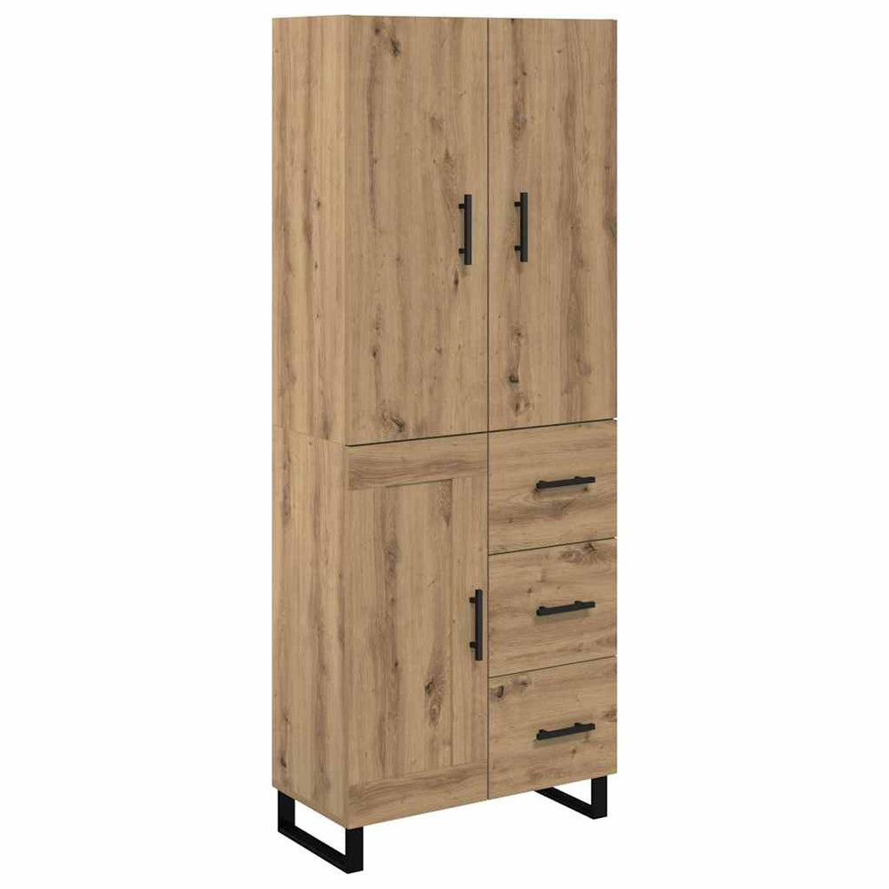 Aukštas spintelė 2 pcs Amatininkų ąžuolas 69,5 x 34 x 180 cm