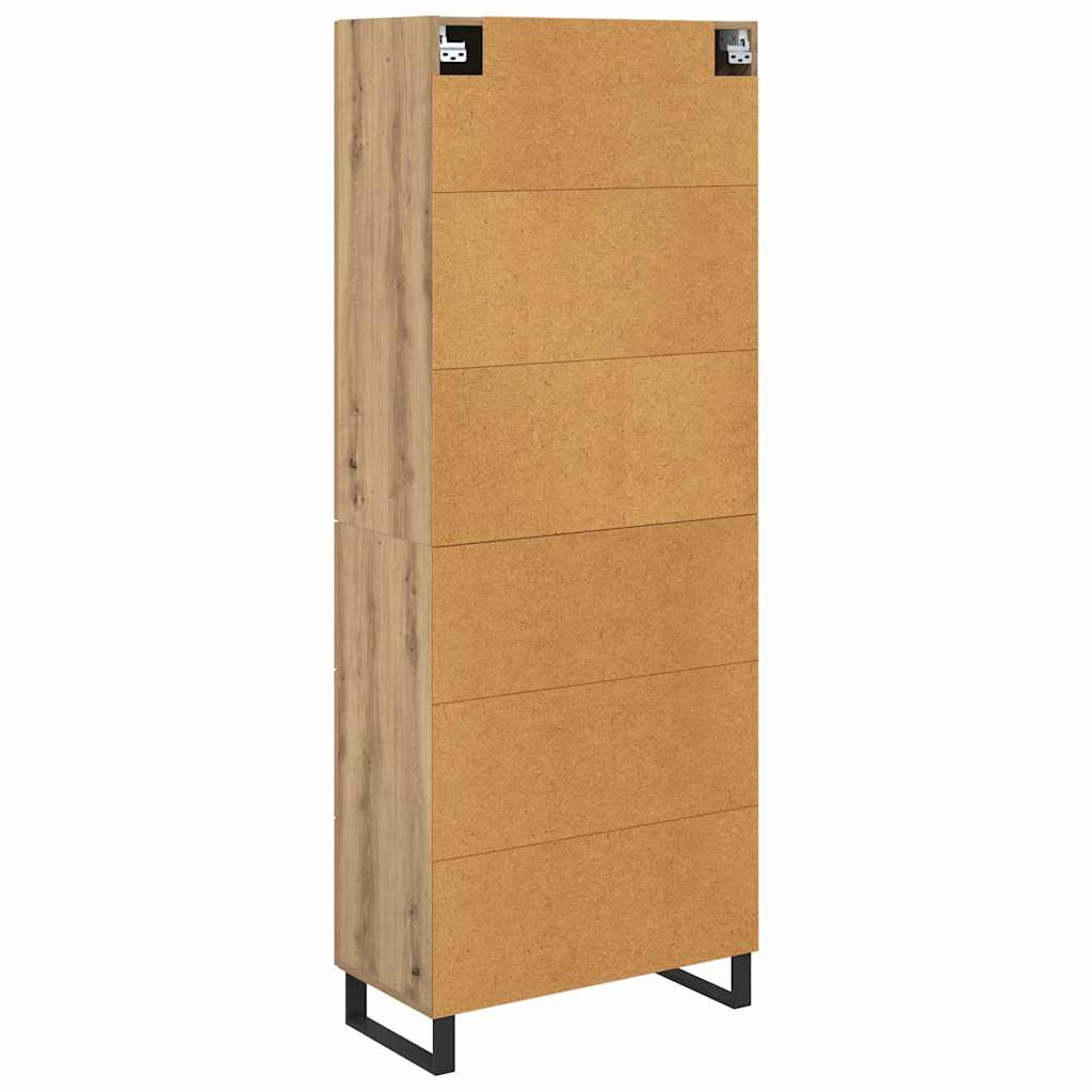 Aukštas spintelė 2 pcs Amatininkų ąžuolas 69,5 x 34 x 180 cm
