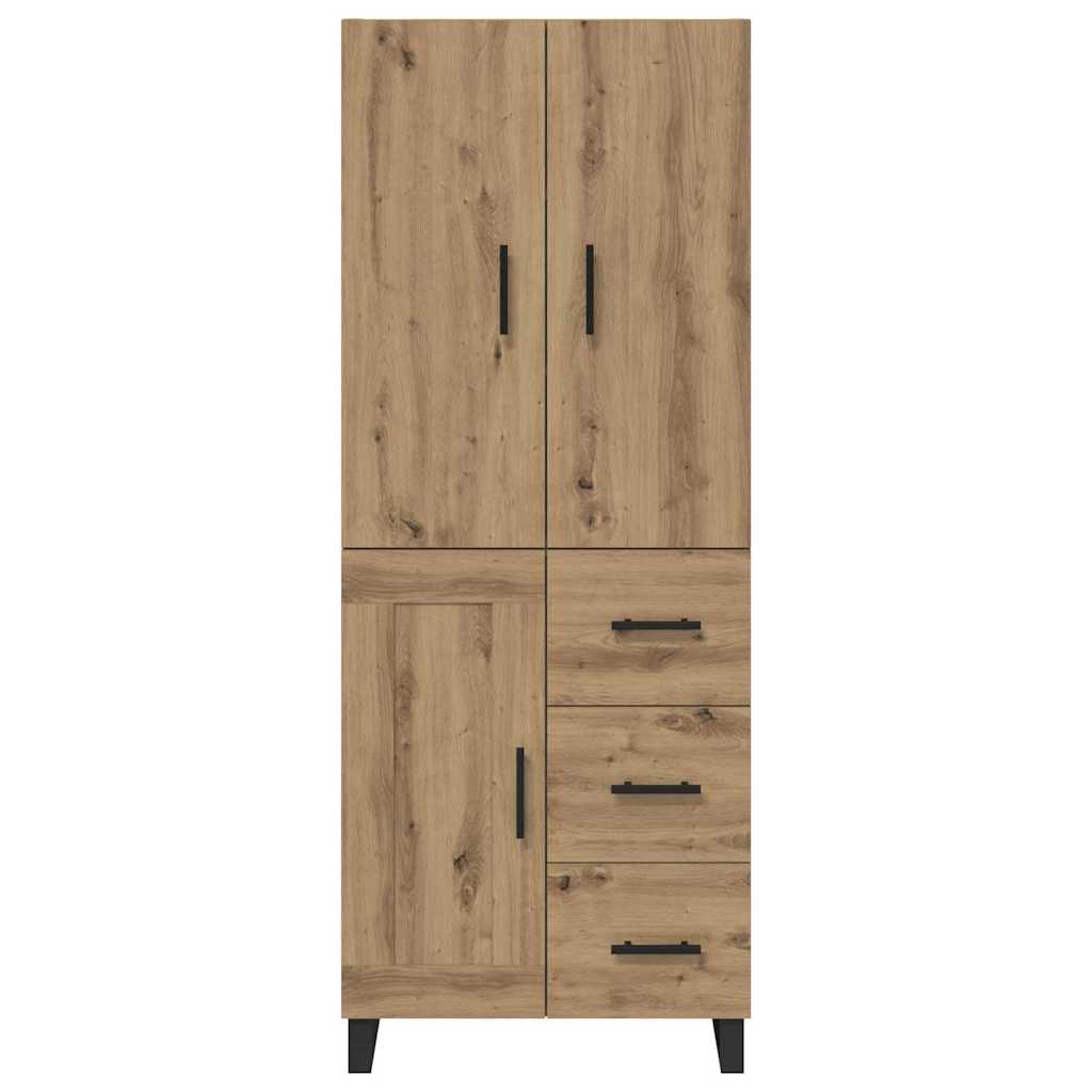 Aukštas spintelė 2 pcs Amatininkų ąžuolas 69,5 x 34 x 180 cm