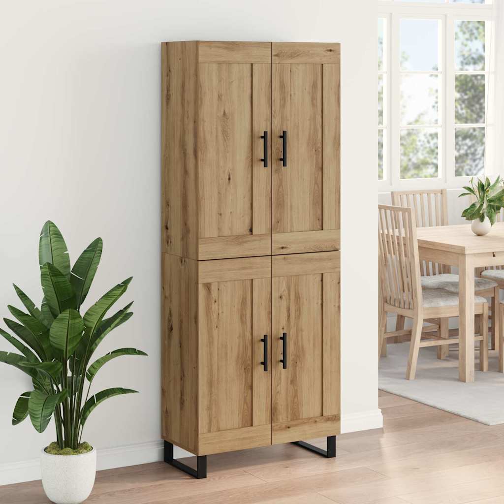 Aukštas spintelė 2 pcs Amatininkų ąžuolas 69,5 x 34 x 180 cm