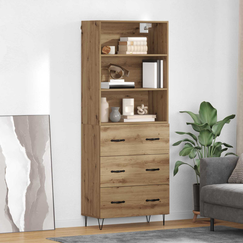Highboard Artisan oak 69.5 x 32.5 x 180 cm