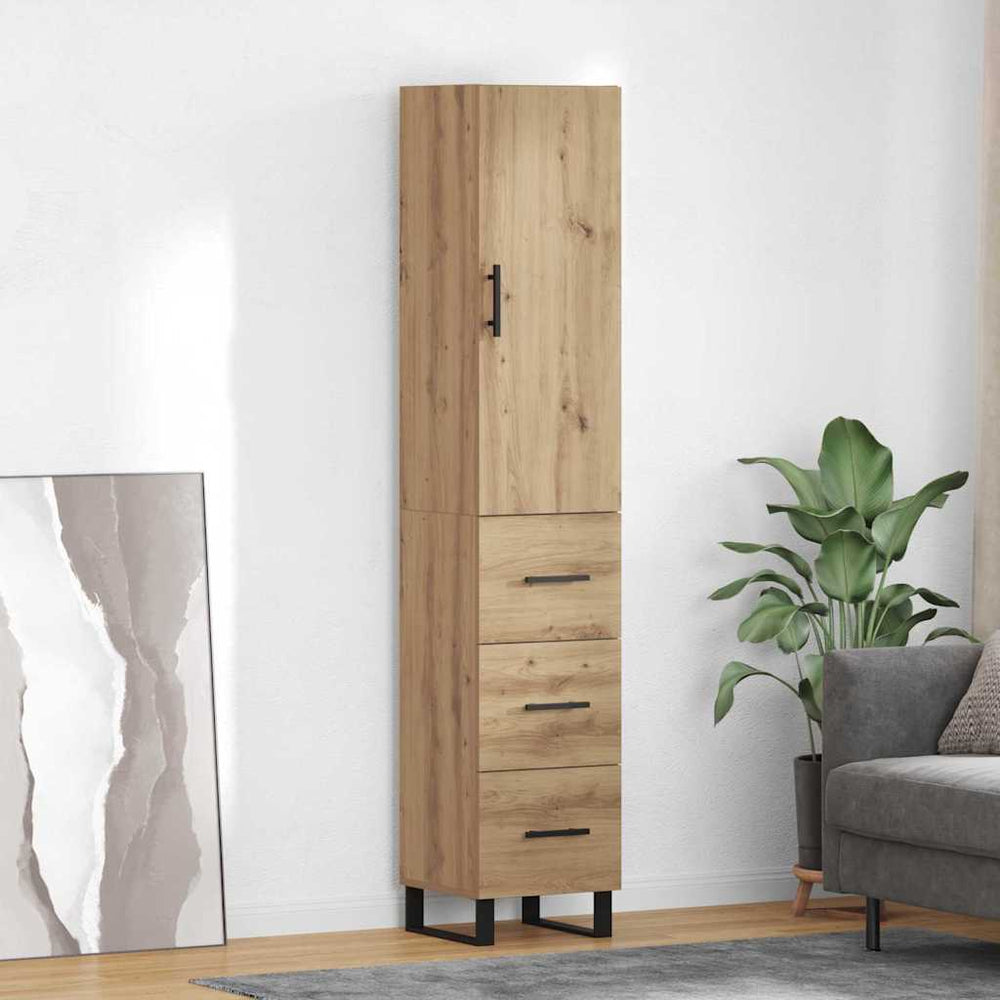 High Cabinet Artisan Oak 34.5 x 34 x 180 cm